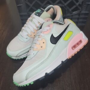 Nike Women's Air Max Sneakers in Pastel Multi-Color with Black Swoosh